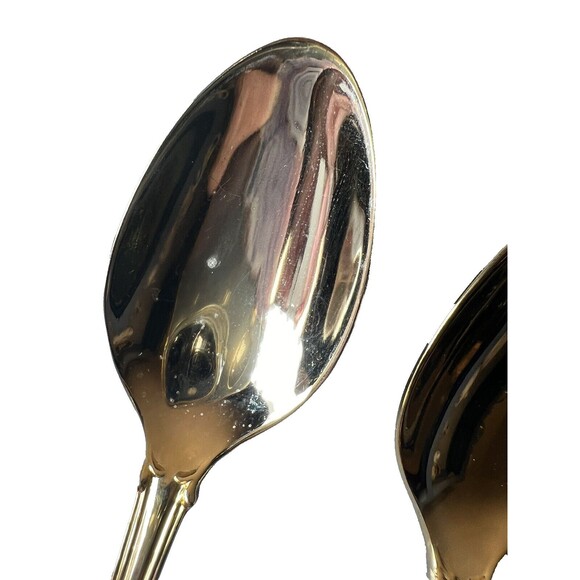 FB Rogers Golden Plated Electroplate American Chipendale 5 Spoons Tsp - Picture 7 of 16